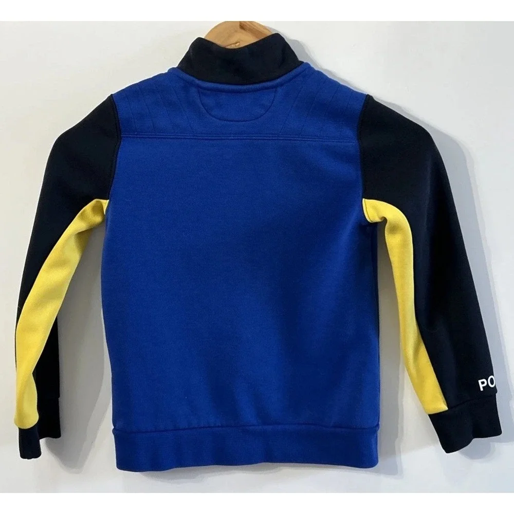 Boys Polo By Ralph Lauren Downhill Skier Alpine Ski 1/4 Zip Pullover Sz 7 EC